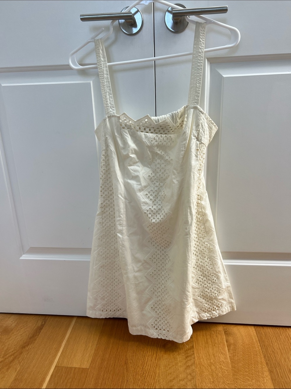 Free People Cream Eyelet Sun Dress
